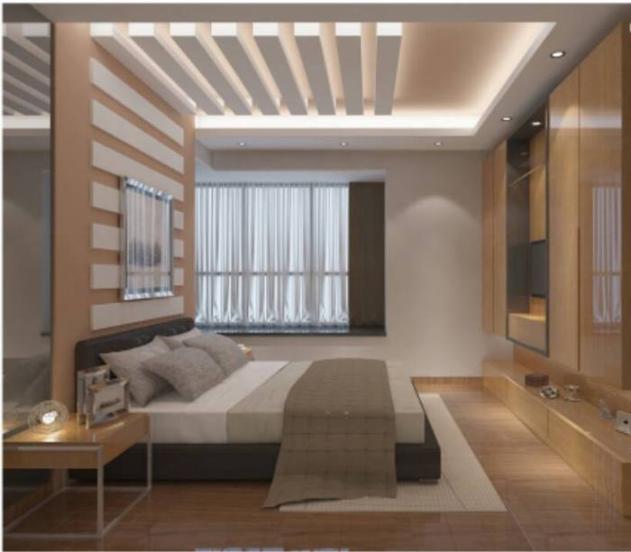 Plaster of paris ceiling design for bedroom