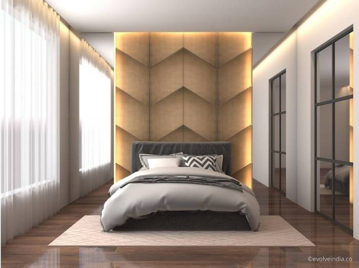 Bedroom back wall design