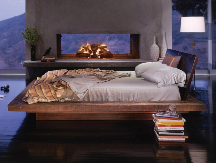 Bedroom fireplace design ideas