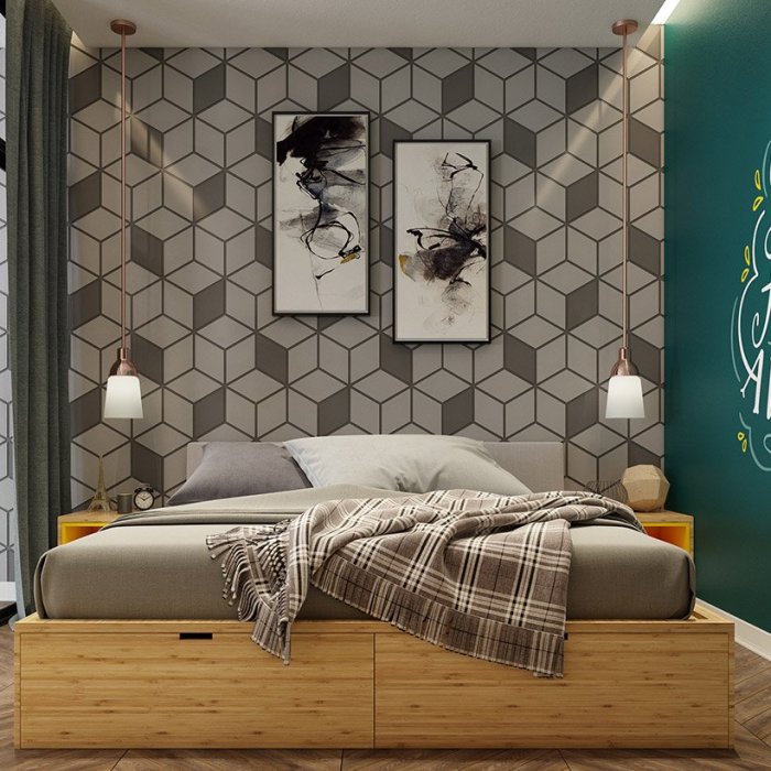 Wall design for bedroom