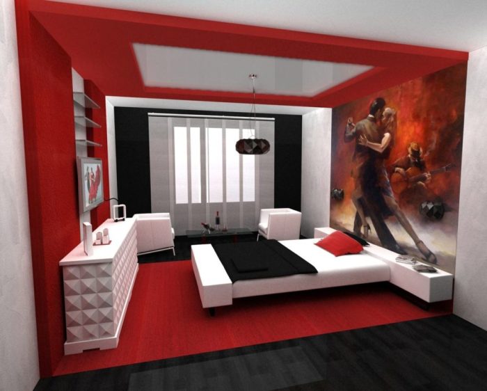 Black and red bedroom design ideas