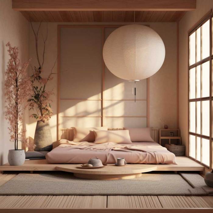 Japanese style bedroom design