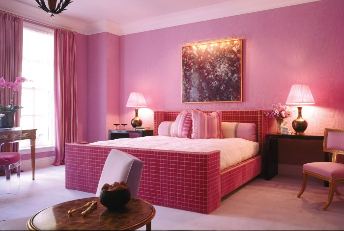 Bedroom design ideas pink